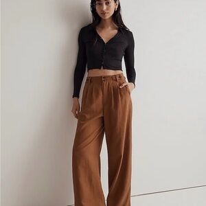 Harlow wide leg pants chestnut